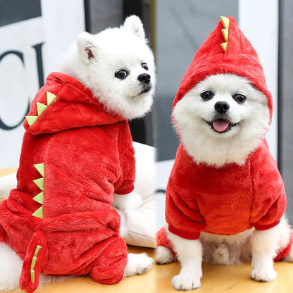 Warm Coral Fleece Pet Clothes for Dogs and Cats