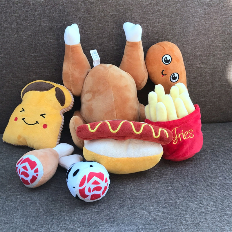 Bite Resistant Plush Toy for Dogs - Food Series
