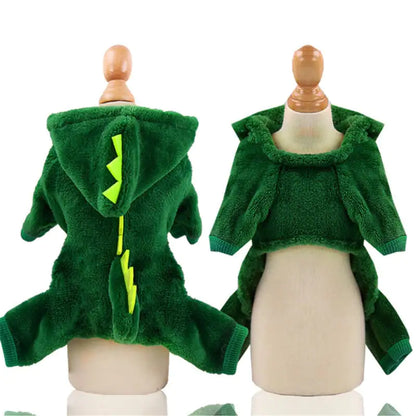 Coral Fleece Dinosaur Dog Clothes for Pets